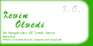 kevin olvedi business card